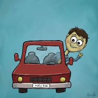 Geess who just passed their driving test? Matt's ride