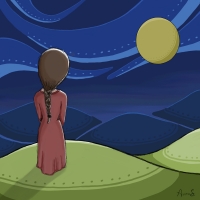 Staring at the moon Staring at the moon