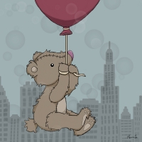 No everyone gets to see the city like this! Travelling bear - NYC