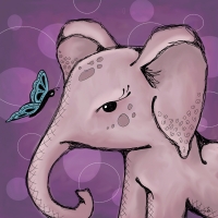 Just wanted to let you know that today’s going to be a great day. Baby elephant and butterfly