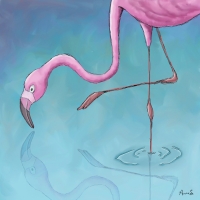 Well now, who is that beautiful bird? Flamingo