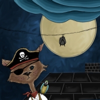 Hmmm something seems suspicious! Pirate cat
