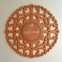 Home is where the heart is and this beautiful mandala welcomes you back from wherever you've been! Mandala welcome