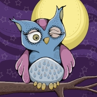 The best way to say a quiet hello to your neighbours at night. Winking owl